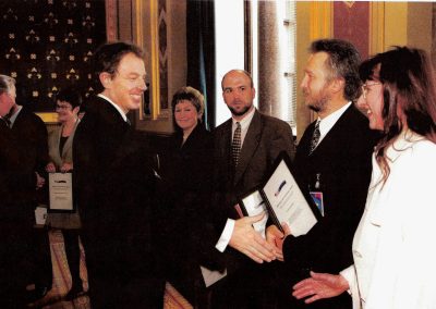 Michal Kravčík meeting Tony Blair in London on Ceremony EU-US prize for democracy